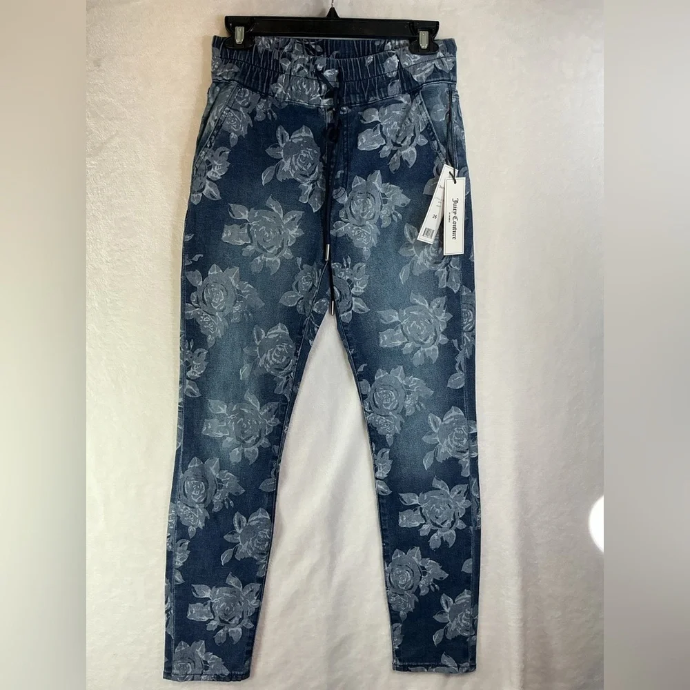 Juicy Couture Blue Floral Skinny Jeans - Picture 2 of 8
